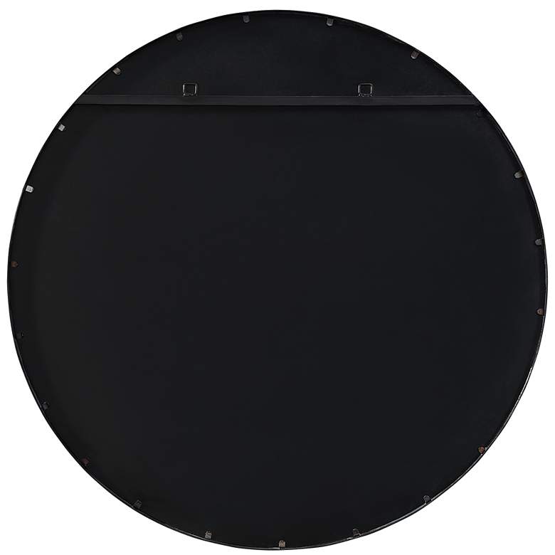Image 5 Uttermost Dawsyn Aged Black 44" Round Wall Mirror more views