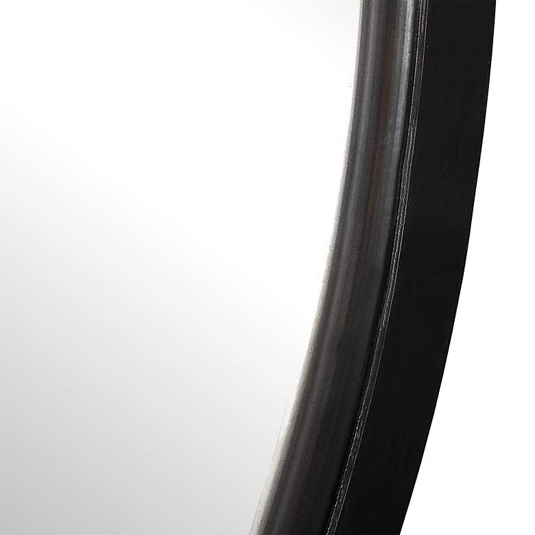 Image 6 Uttermost Dawsyn Aged Black 44" Round Wall Mirror more views