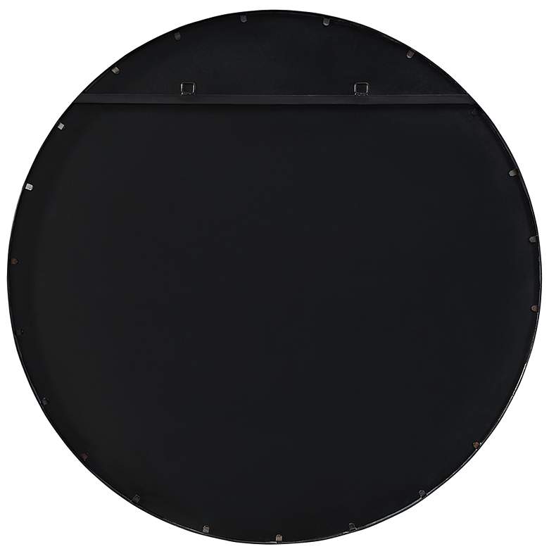 Image 7 Uttermost Dawsyn Aged Black 44" Round Wall Mirror more views