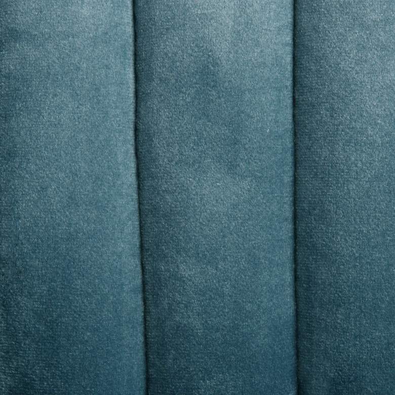 Image 6 Uttermost Dax Teal Blue Velvet Tufted Accent Chair more views