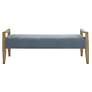 2_Uttermost Daylight 59"W Sky Blue Fabric Rectangular Bench
