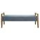 Uttermost Daylight 59"W Sky Blue Fabric Rectangular Bench