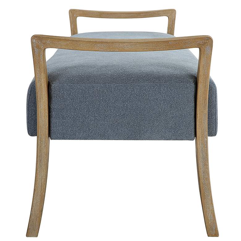 Image 5 Uttermost Daylight 59"W Sky Blue Fabric Rectangular Bench more views