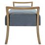 5_Uttermost Daylight 59"W Sky Blue Fabric Rectangular Bench more views