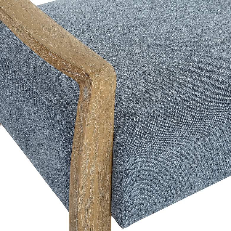 Image 6 Uttermost Daylight 59"W Sky Blue Fabric Rectangular Bench more views