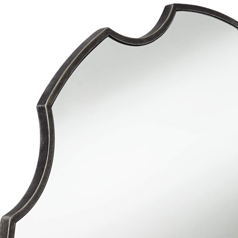Image 3 Uttermost Dayton 34" x 34" Bronze Scalloped Round Wall Mirror more views