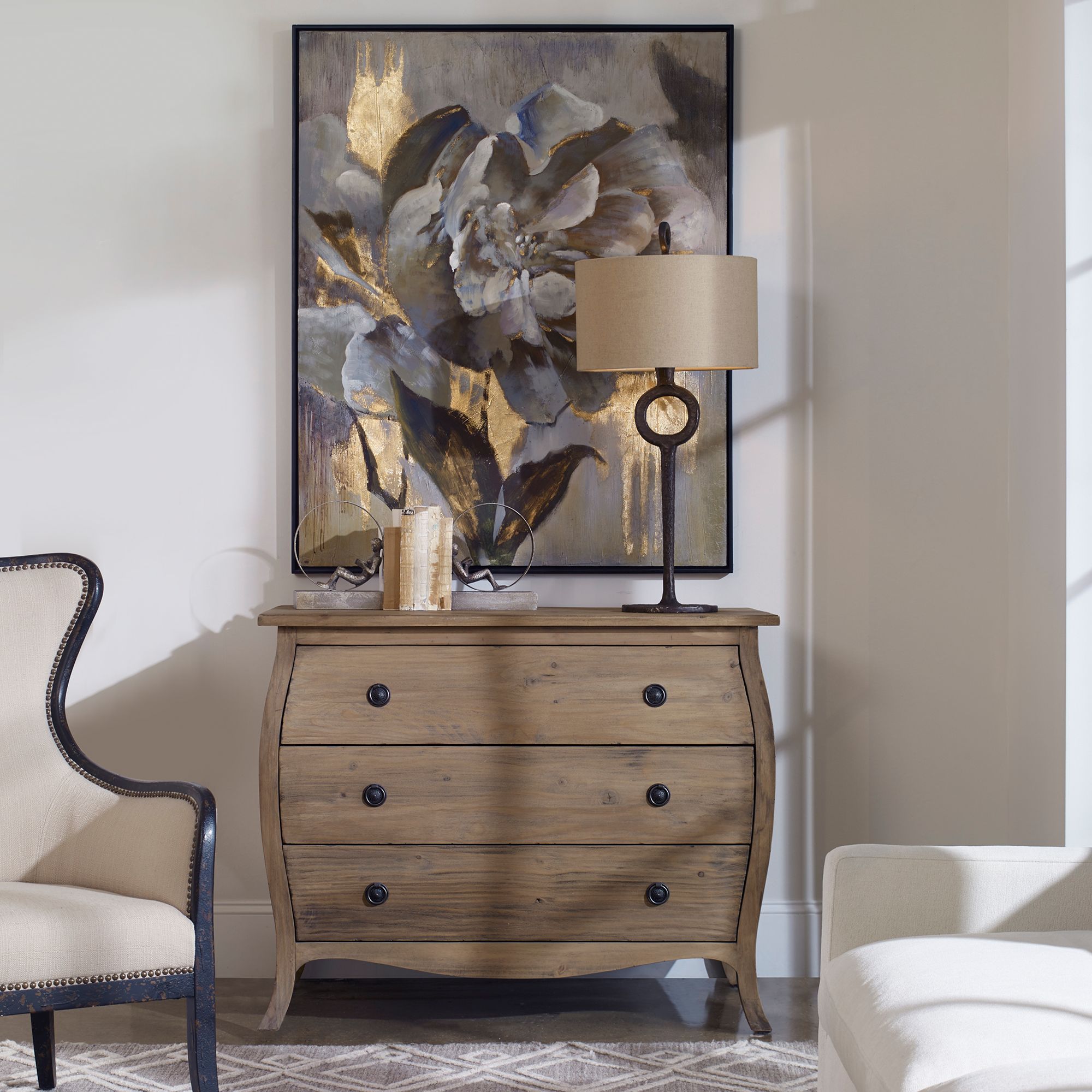 Uttermost Dazzling 51 1/4" High Canvas Wall Art in scene