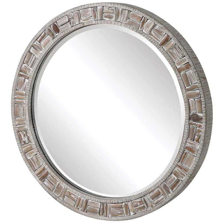 Uttermost Del Mar Natural Wood 35 3/4 inch Round Wall Mirror more views