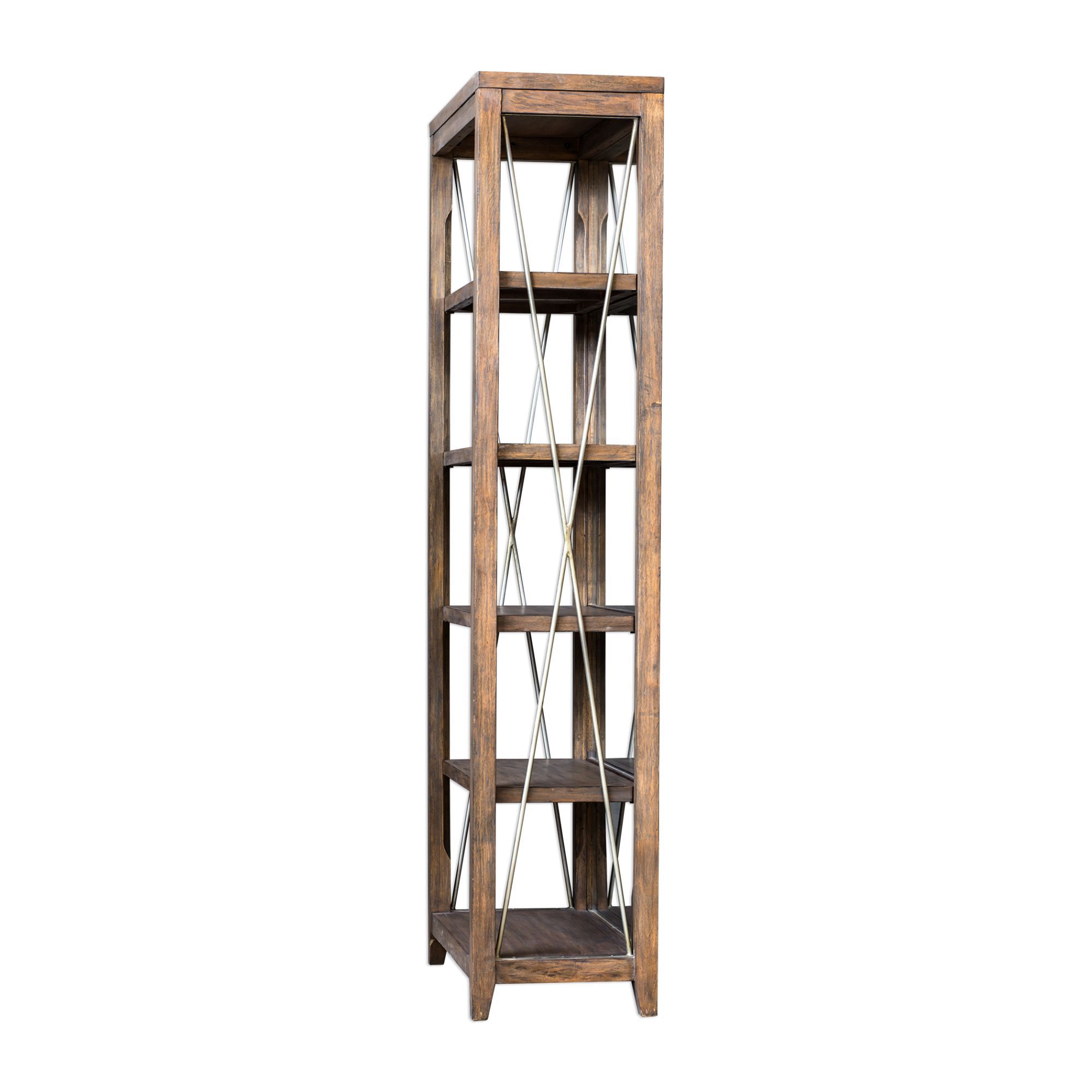 Image 4 Uttermost Delancey 90-in High Metal and Wood Etagere more views
