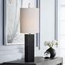 Uttermost Delaney 32 1/4" High Black Marble Square Column Table Lamp