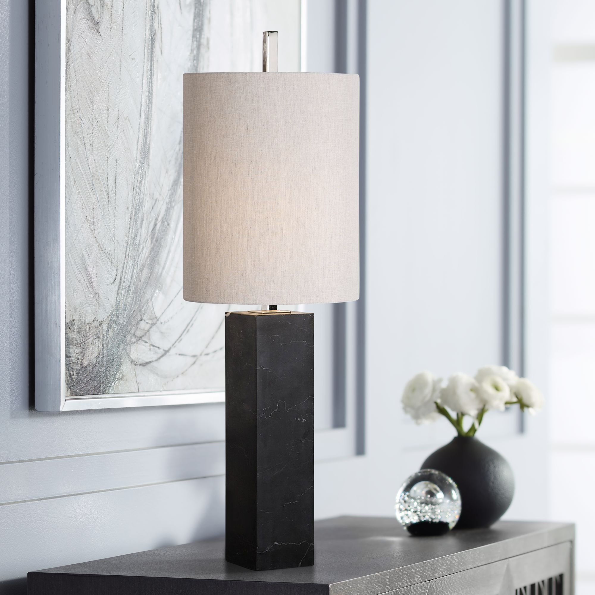 square black lamp