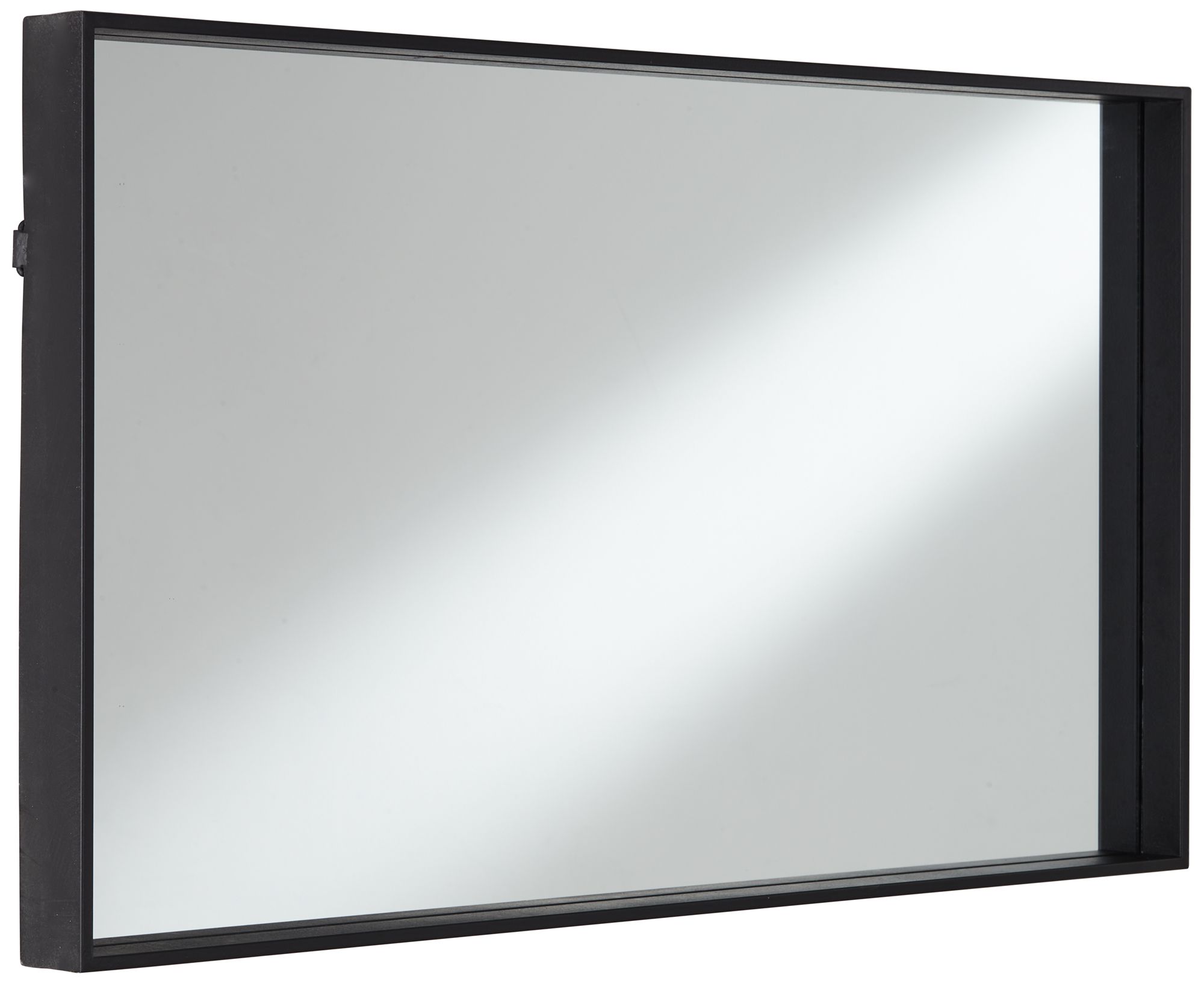 Image 7 Uttermost Delaney Matte Black 24"x42" Rectangular Wall Mirror more views