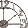 Uttermost Delevan Silver 32 1/4" Round Wall Clock