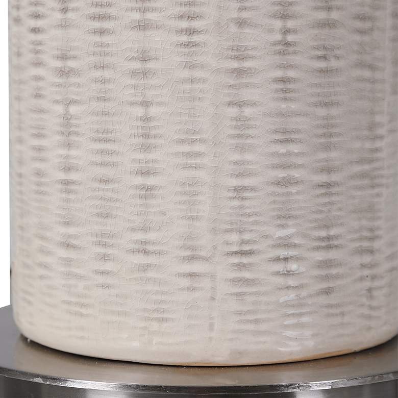 Image 3 Uttermost Delgado 27 3/4" Distressed Light Gray Ceramic Table Lamp more views