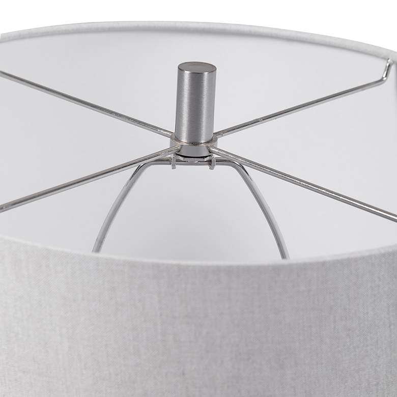 Image 5 Uttermost Delgado 27 3/4 inch Distressed Light Gray Ceramic Table Lamp more views