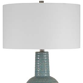 Image4 of Uttermost Delta Distressed Light Aqua Glaze Table Lamp more views