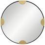 Uttermost Demia Matte Black Bronze and Gold 34" Round Wall Mirror in scene