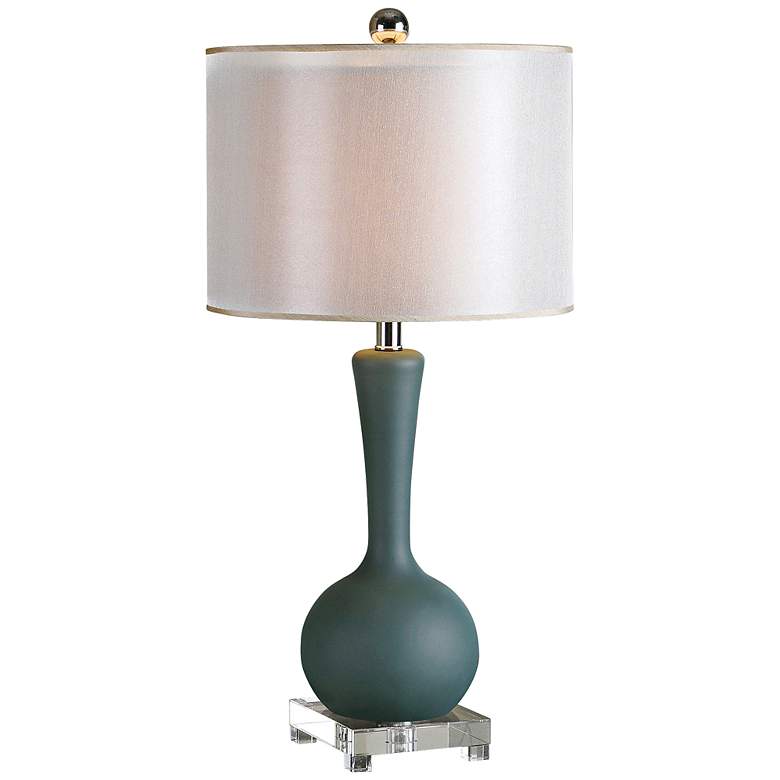 Image 1 Uttermost Denisa Frosted Slate Blue Table Lamp