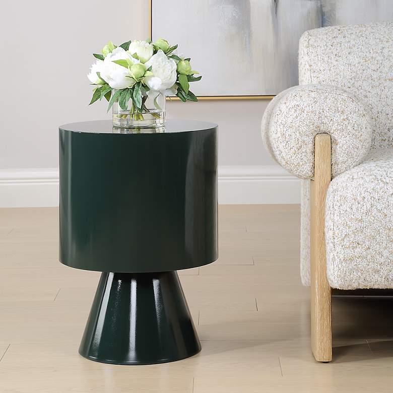 Image 1 Uttermost Denison 20" High Forest Green Accent Table