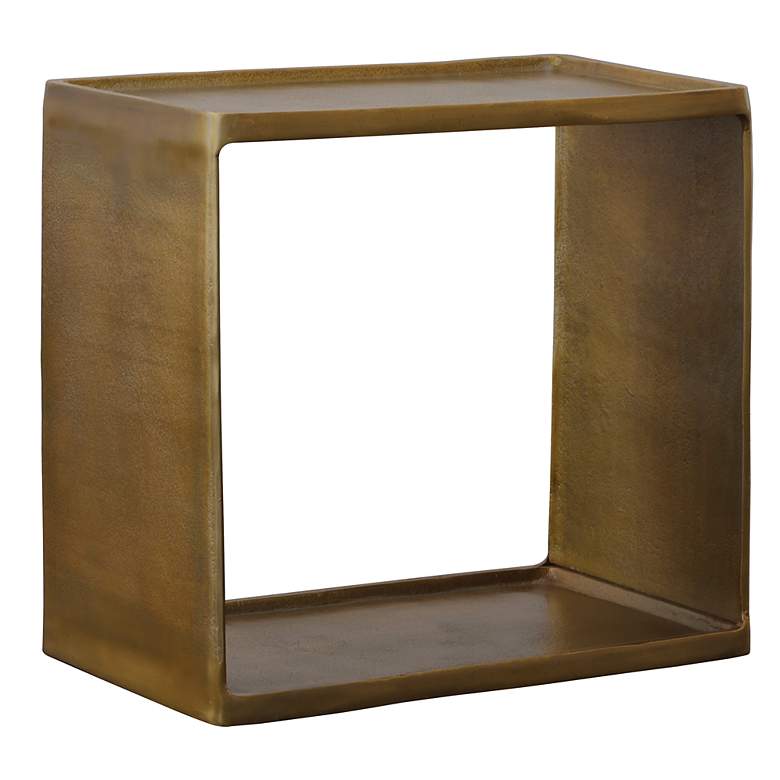 Image 2 Uttermost Derwent 20" Wide Antique Brass Side Table more views