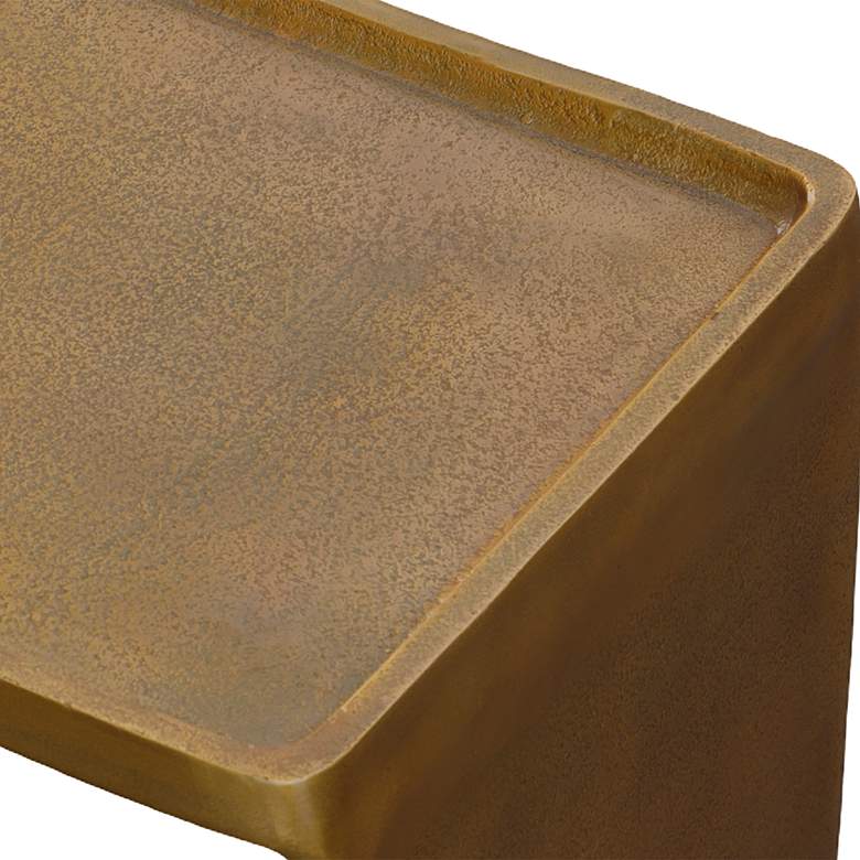 Image 3 Uttermost Derwent 20" Wide Antique Brass Side Table more views