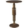 2_Uttermost Descend 14" Wide Antique Gold Round Accent Table
