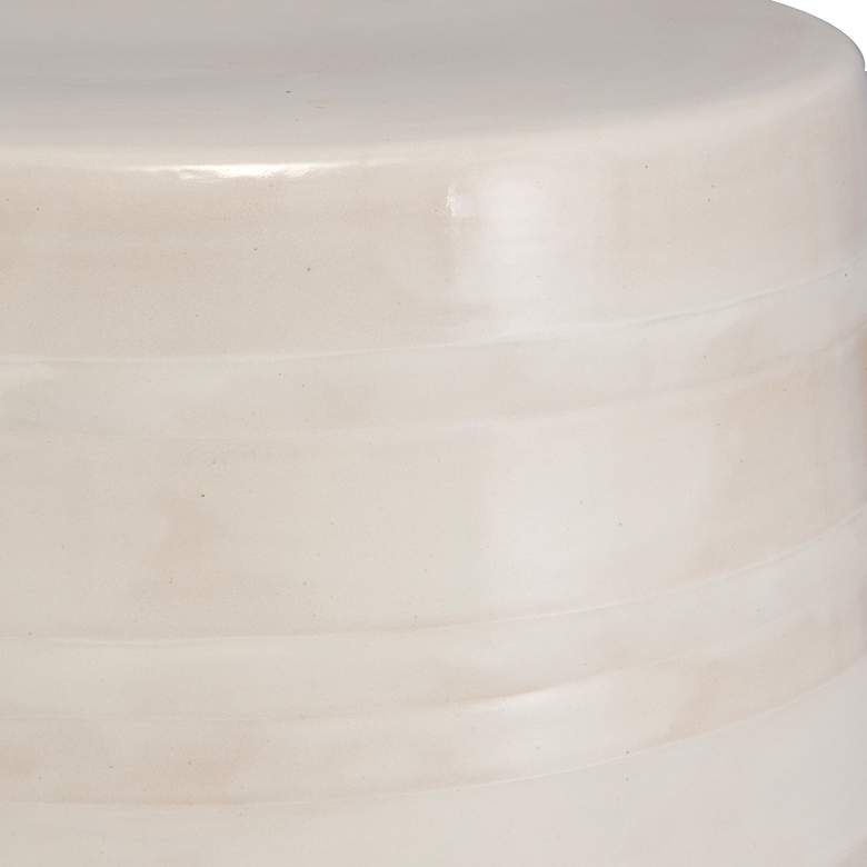 Image 5 Uttermost Desert Plains Matte White Ceramic Garden Stool more views