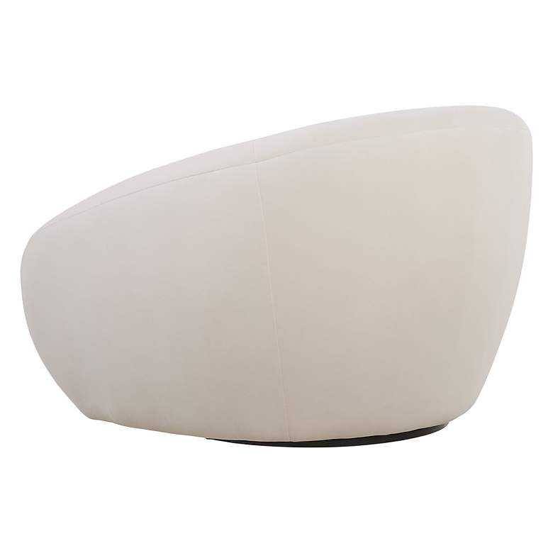 Image 5 Uttermost DeSoto Cream Fabric Swivel Chair more views