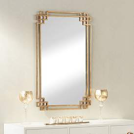 Image1 of Uttermost Devoll Gold 23" x 37" Rectangular Wall Mirror