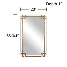 Image4 of Uttermost Devoll Gold 23" x 37" Rectangular Wall Mirror more views