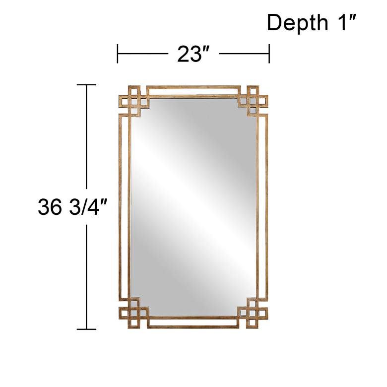 Image 4 Uttermost Devoll Gold 23" x 37" Rectangular Wall Mirror more views
