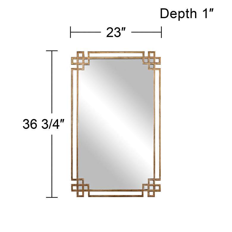 Image 4 Uttermost Devoll Gold 23 inch x 37 inch Rectangular Wall Mirror more views