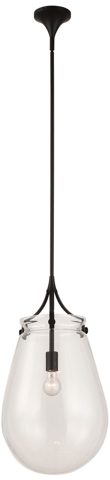 Image 4 Uttermost Dewdrop 13 1/2" Wide Black 1-Light Pendant more views