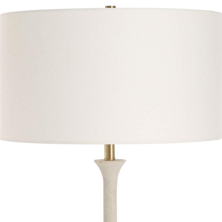 Image 3 Uttermost Dewdrop 64" High Brass and White Stone Floor Lamp more views