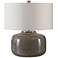 Uttermost Dhara Warm Gray Glaze Ceramic Accent Table Lamp