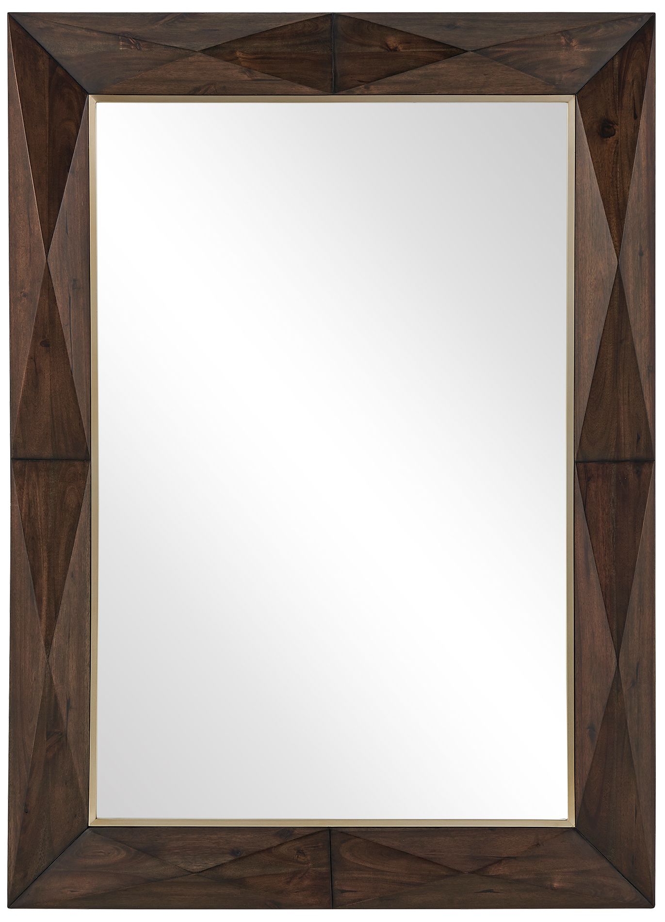 Image 2 Uttermost Diamond In The Rough 33" x 45" Dark Walnut Wall Mirror