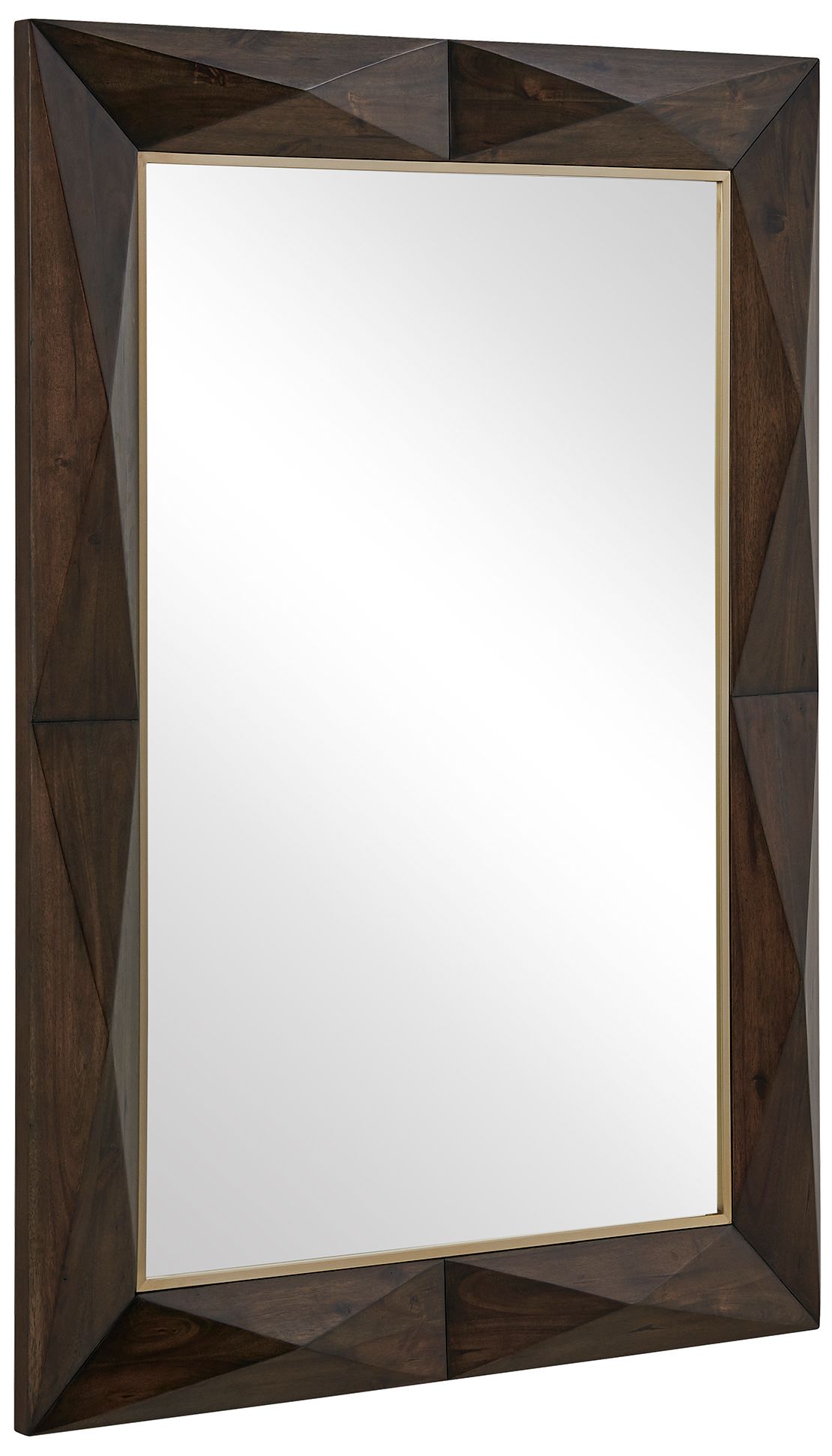 Image 4 Uttermost Diamond In The Rough 33" x 45" Dark Walnut Wall Mirror more views
