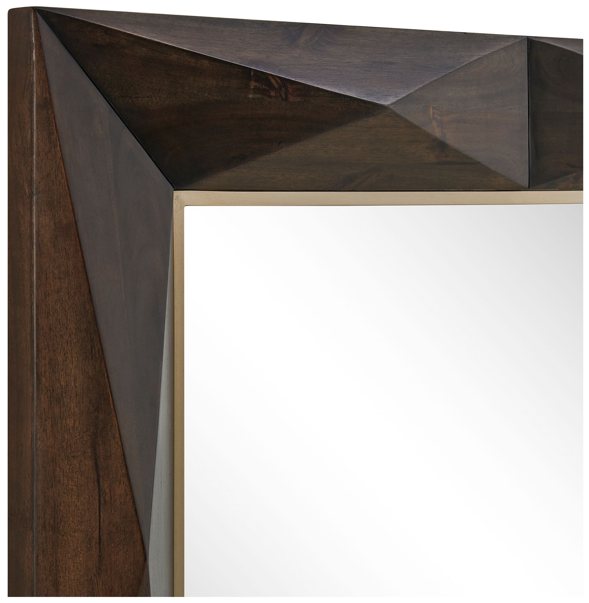 Image 5 Uttermost Diamond In The Rough 33" x 45" Dark Walnut Wall Mirror more views
