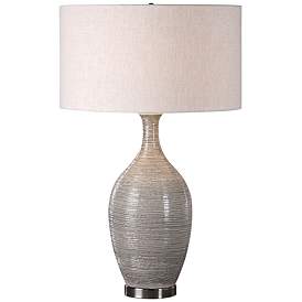 Image2 of Uttermost Dinah 31" Mushroom Gray Textured Ceramic Table Lamp