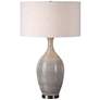 Uttermost Dinah 31" Mushroom Gray Textured Ceramic Table Lamp
