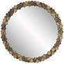 Uttermost Dinar Aged Gold 38" Round Wall Mirror