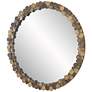 Uttermost Dinar Aged Gold 38" Round Wall Mirror