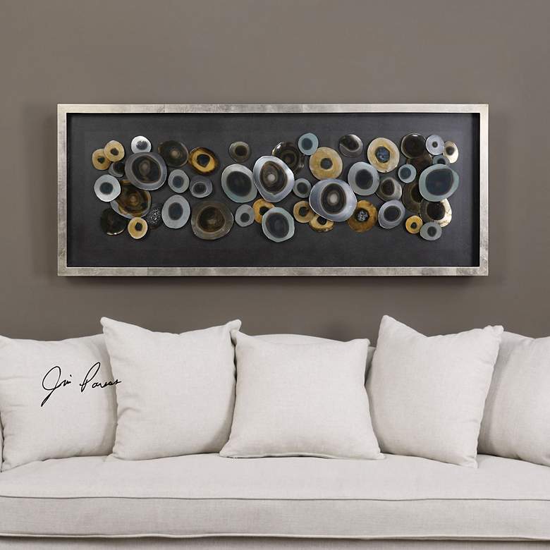 Image 1 Uttermost Discs Shadow Box 62" Wide Framed Wall Art