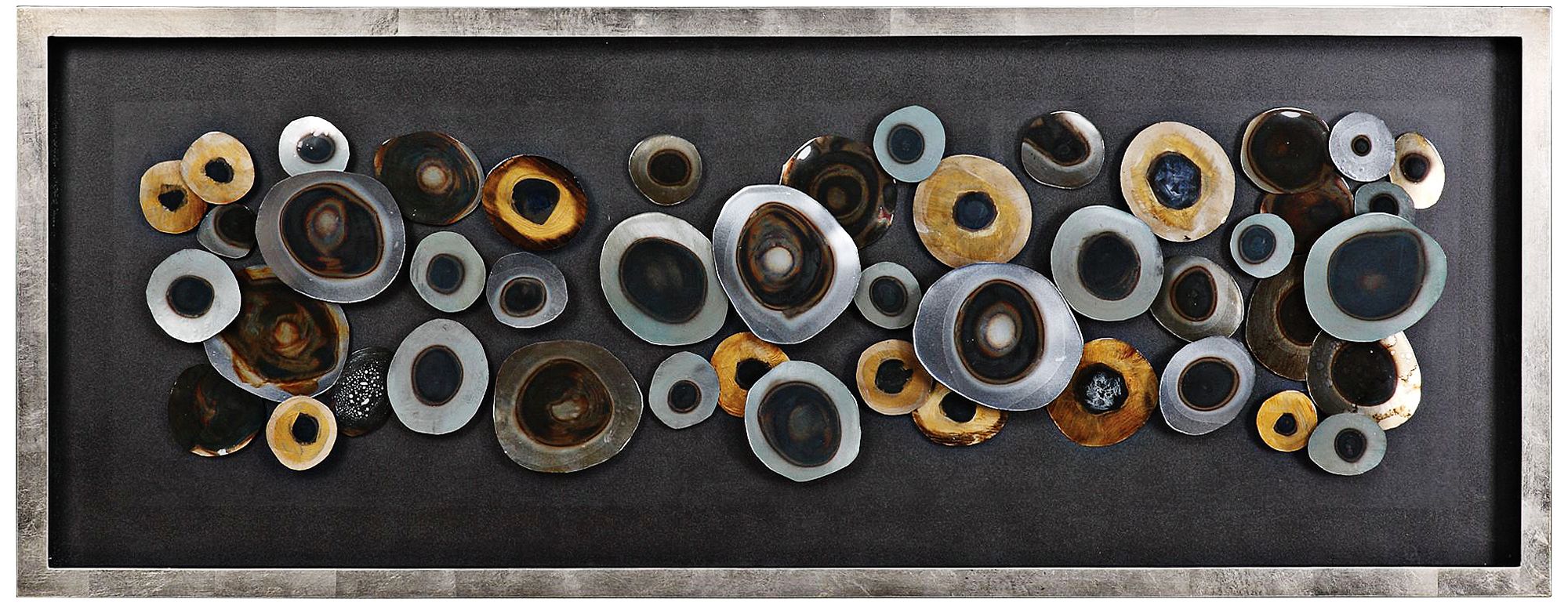 Uttermost Discs Shadow Box 62 Wide Framed Wall Art 9G257 Lamps Plus   Uttermost Discs Shadow Box 62 Wide Framed Wall Art  9g257 