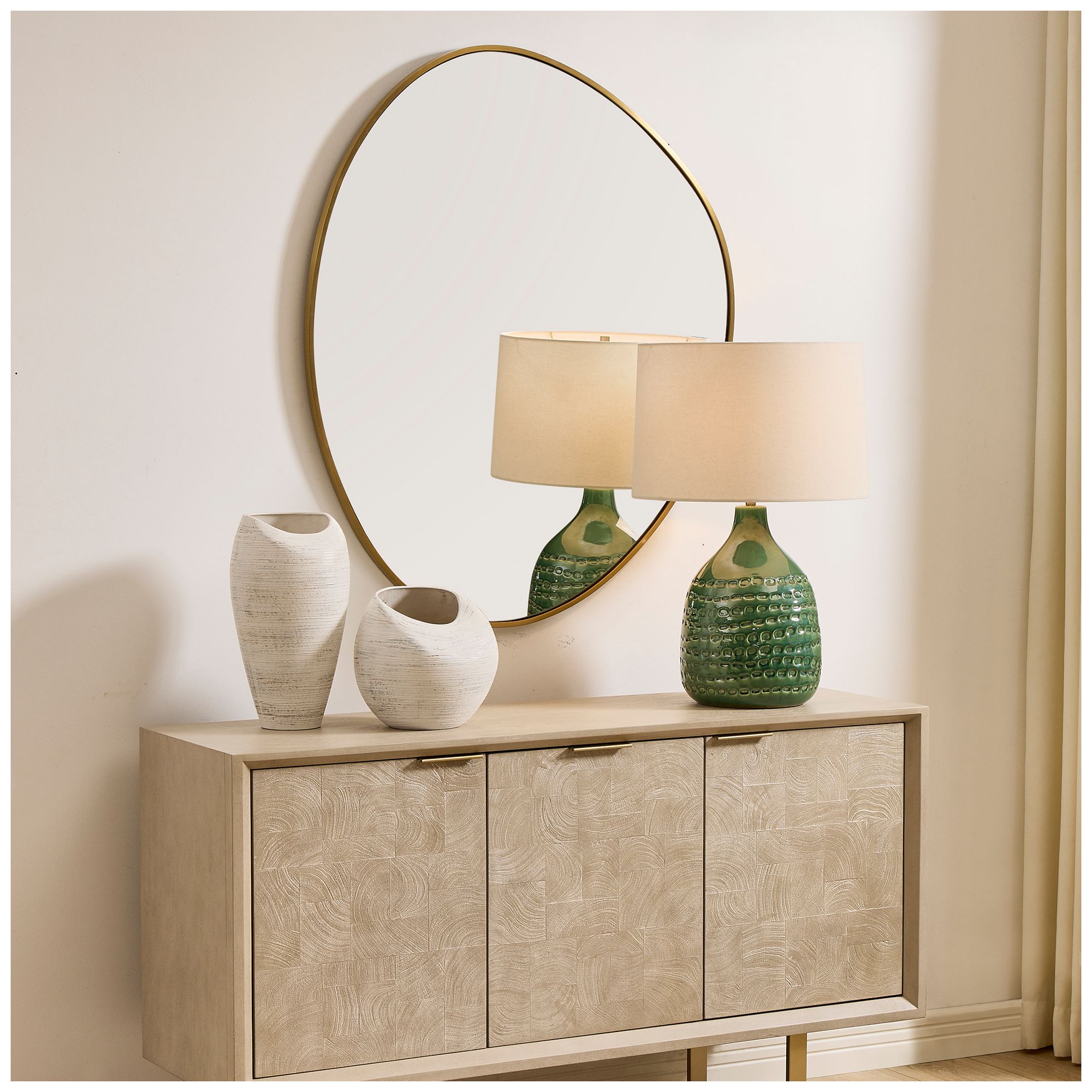 Image 3 Uttermost Distort 35 1/4" x 41 3/4" Brass Stainless Steel Mirror more views