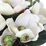 6_Uttermost Dobbins Magnolia 16" Wide Faux Flowers in Glass Vase more views