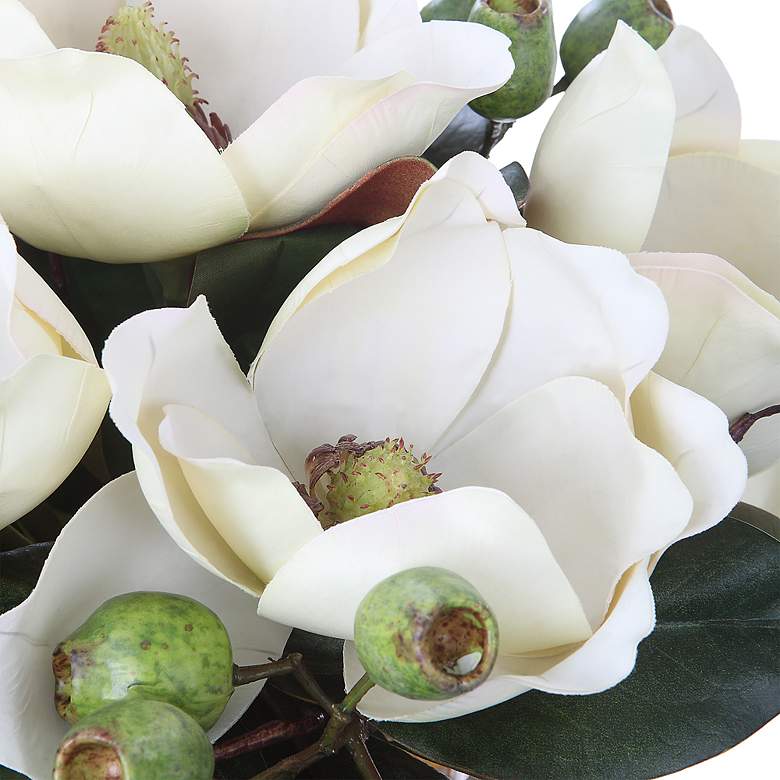 Image 6 Uttermost Dobbins Magnolia 16"W Faux Flowers in Glass Vase more views