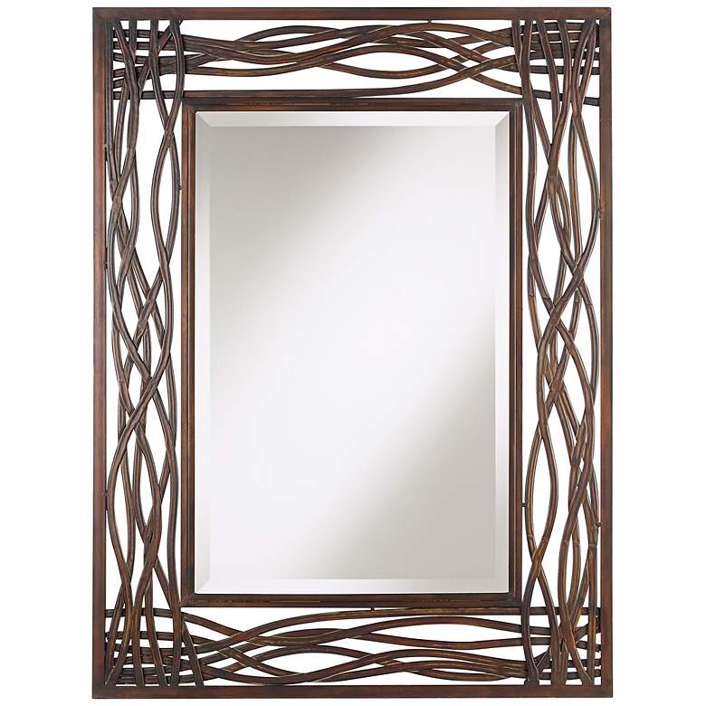 Image 3 Uttermost Dorigrass Mocha Brown 32 inch x 42 inch Wall Mirror