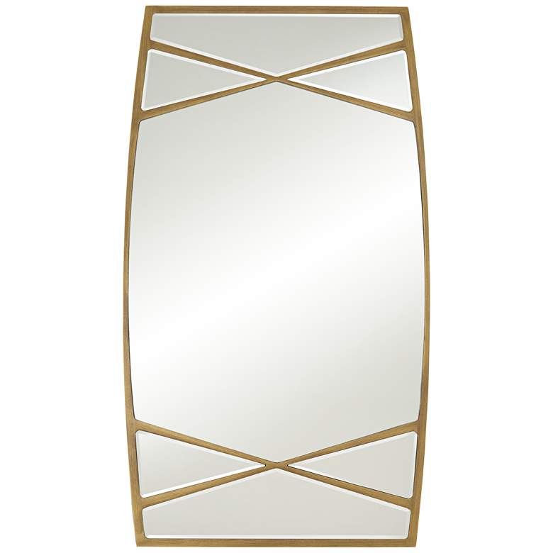 Image 2 Uttermost Double Cross Gold 23 1/4" x 42" Rectangular Wall Mirror
