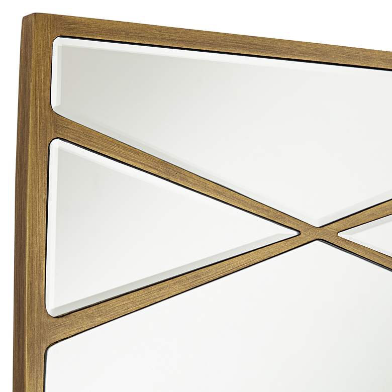Image 3 Uttermost Double Cross Gold 23 1/4" x 42" Rectangular Wall Mirror more views